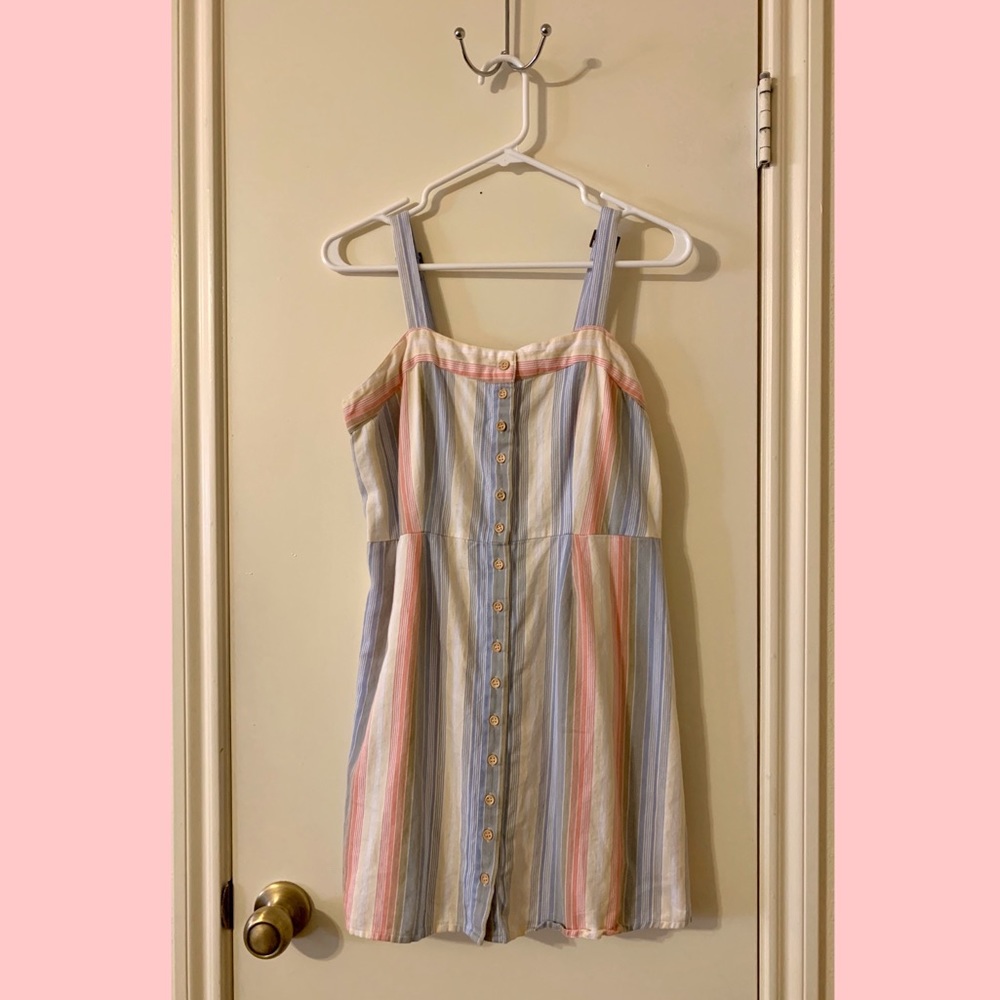 Button Down Striped Summer Dress